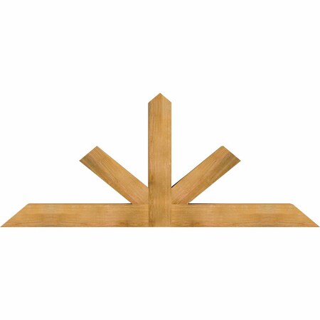 Ekena Millwork Saratoga Rough Sawn Timber Gable Bracket, Western Red Cedar, 84"W x 35"H x 6"D x 6"F, 10/12 Pitch GBW084X35X0606SAR00RWR